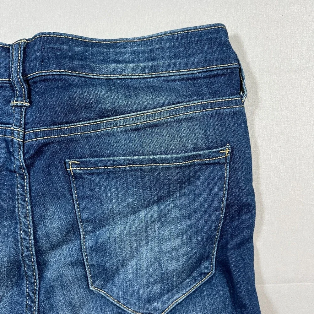 Cello Skinny Jeans Womens 7x28 Blue Whiskered Denim Cotton Medium Wash Mid Rise